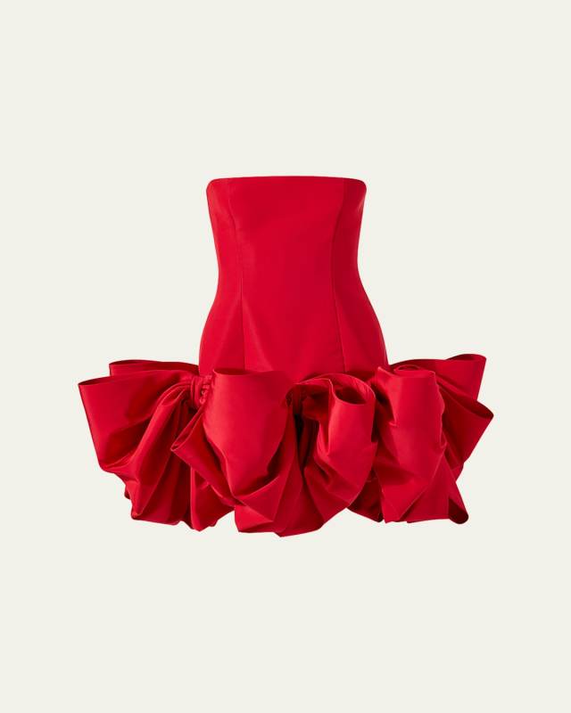 Strapless Oversized Bow Mini Dress